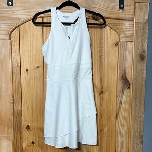 Athleta White Sleeveless Racerback Sport Dress